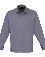 Premier Men's Long Sleeve Poplin Shirt - PR200 - thumbnail 10