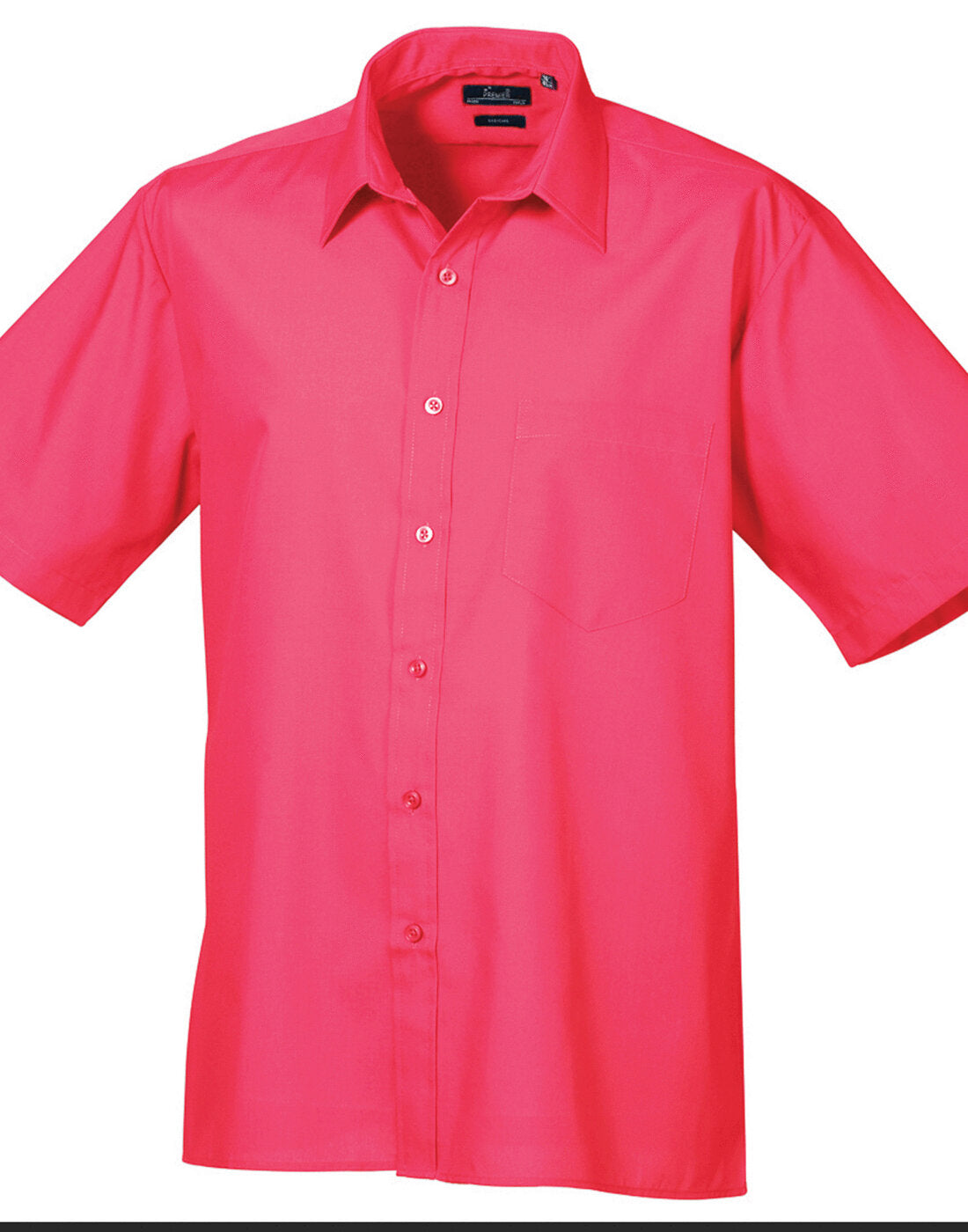 Premier Mens Short Sleeve Poplin Shirt - PR202