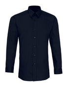 Premier Men's Long Sleeve Fitted Poplin Shirt