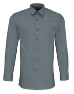 Premier Men's Long Sleeve Fitted Poplin Shirt - thumbnail 4