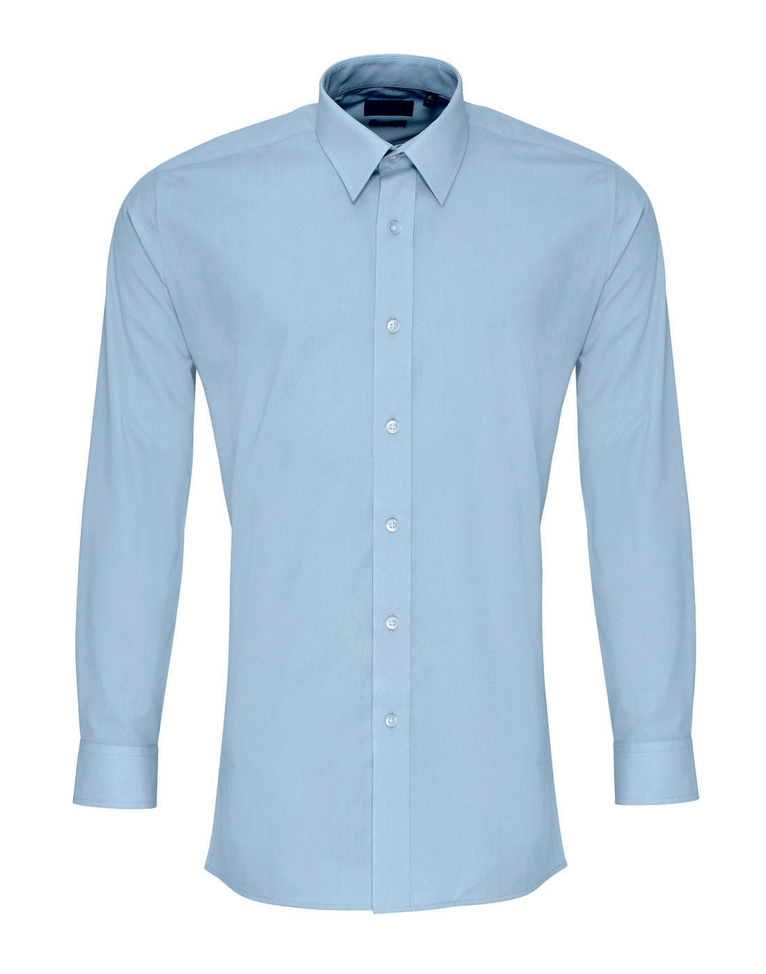 Premier Men's Long Sleeve Fitted Poplin Shirt