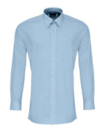 Premier Men's Long Sleeve Fitted Poplin Shirt - thumbnail 5