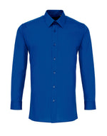 Premier Men's Long Sleeve Fitted Poplin Shirt - thumbnail 6