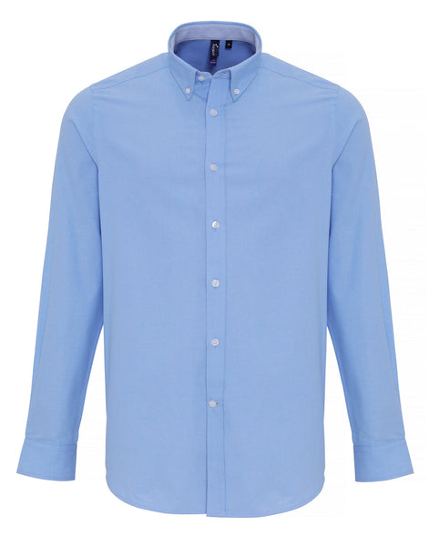 Premier Mens Cotton Rich Oxford Stripes Shirt