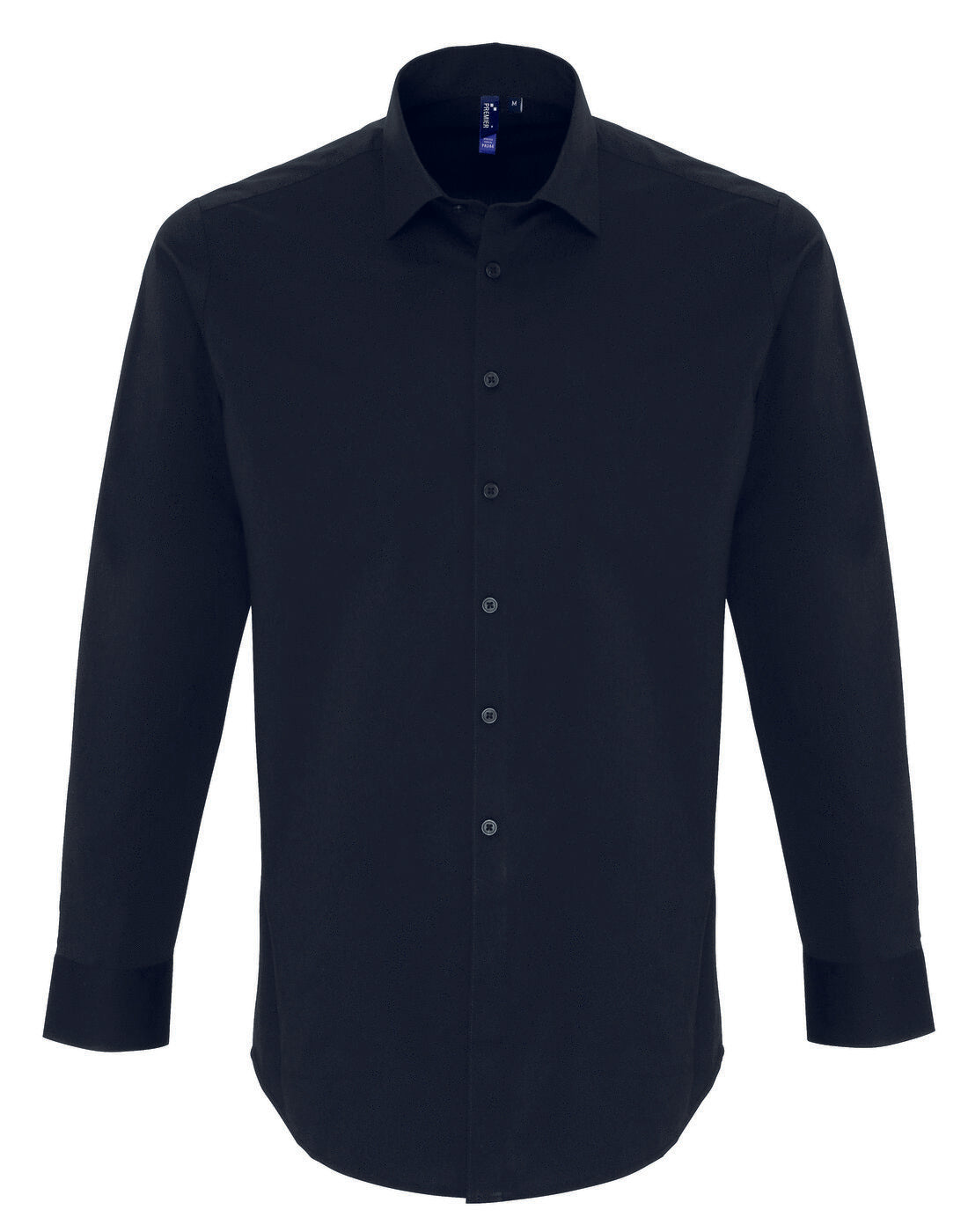 Premier Men's Stretch Fit Cotton Poplin Long Sleeve Shirt