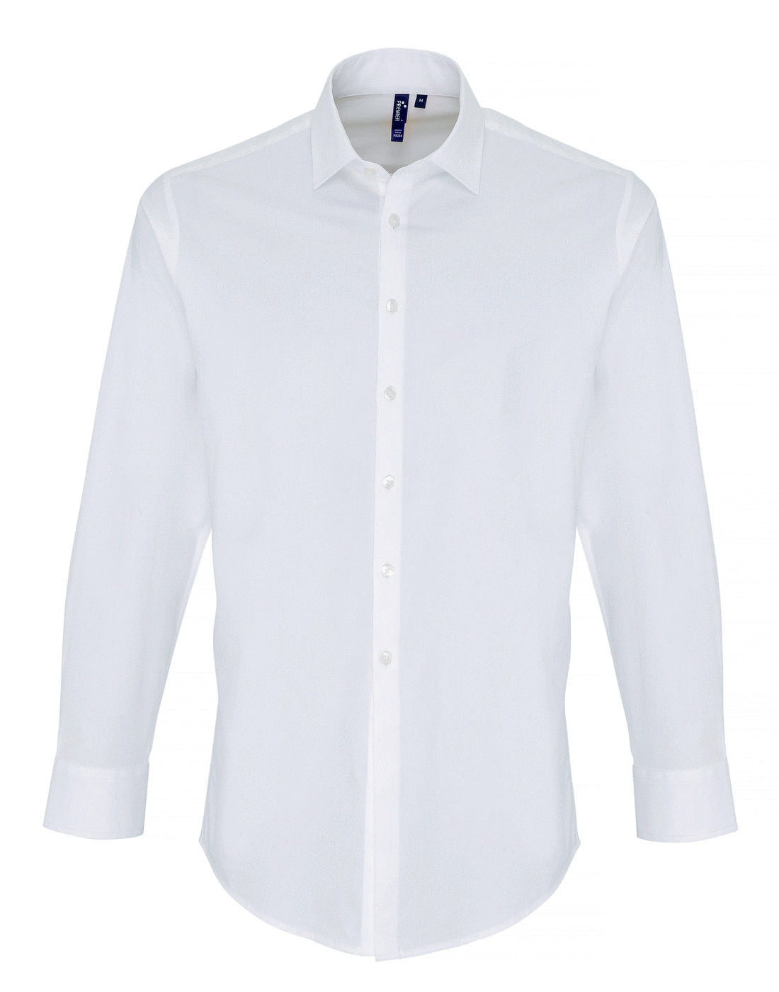 Premier Men's Stretch Fit Cotton Poplin Long Sleeve Shirt