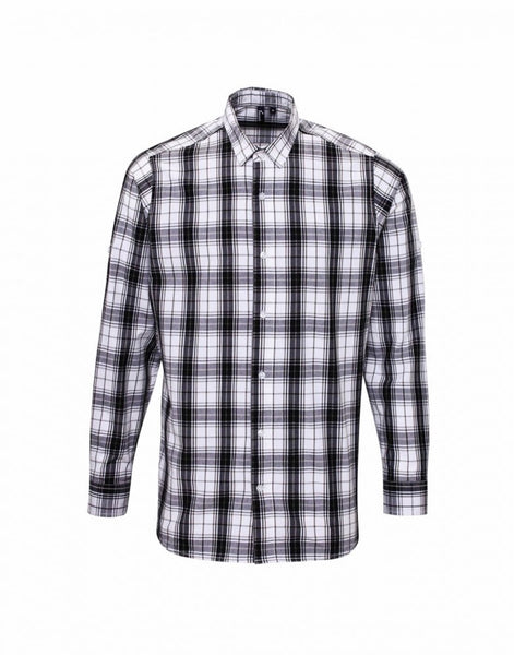 Premier 'Ginmill' Check - Men's Long Sleeve Cotton Shirt