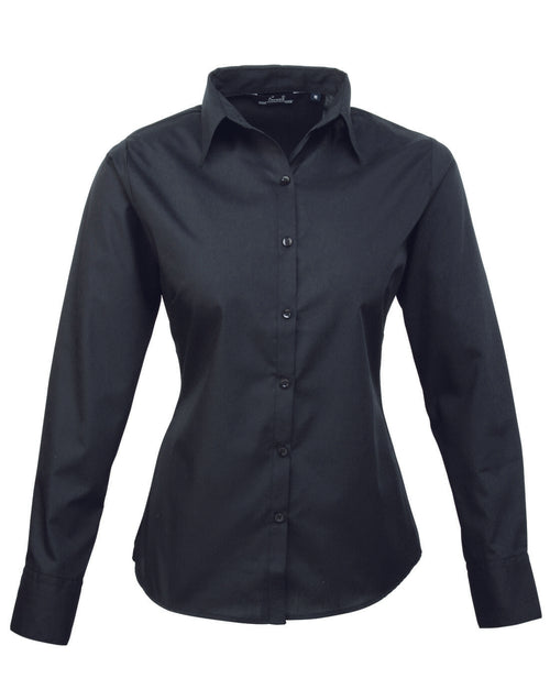 Premier Ladies Long Sleeve Poplin Blouse