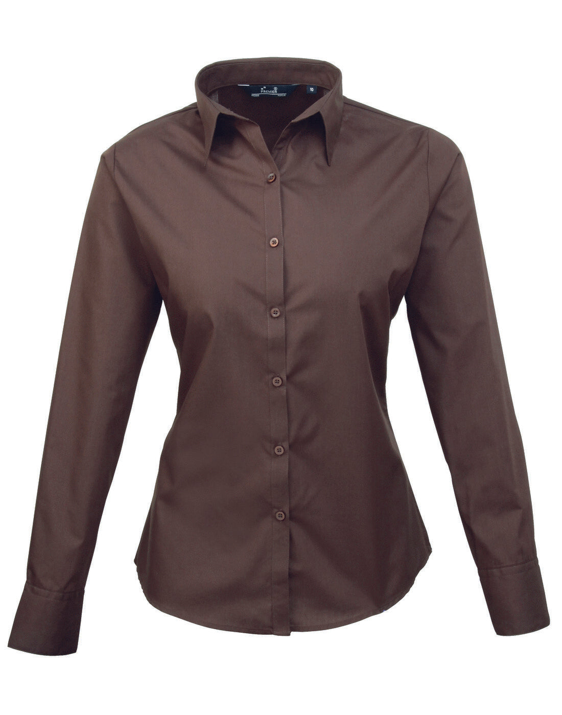 Premier Ladies Long Sleeve Poplin Blouse