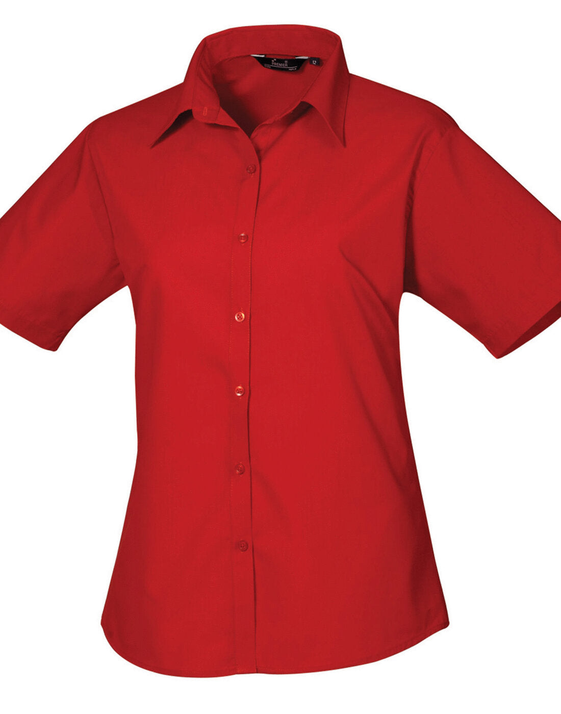 Premier Ladies Short Sleeve Poplin Blouse (cont2)