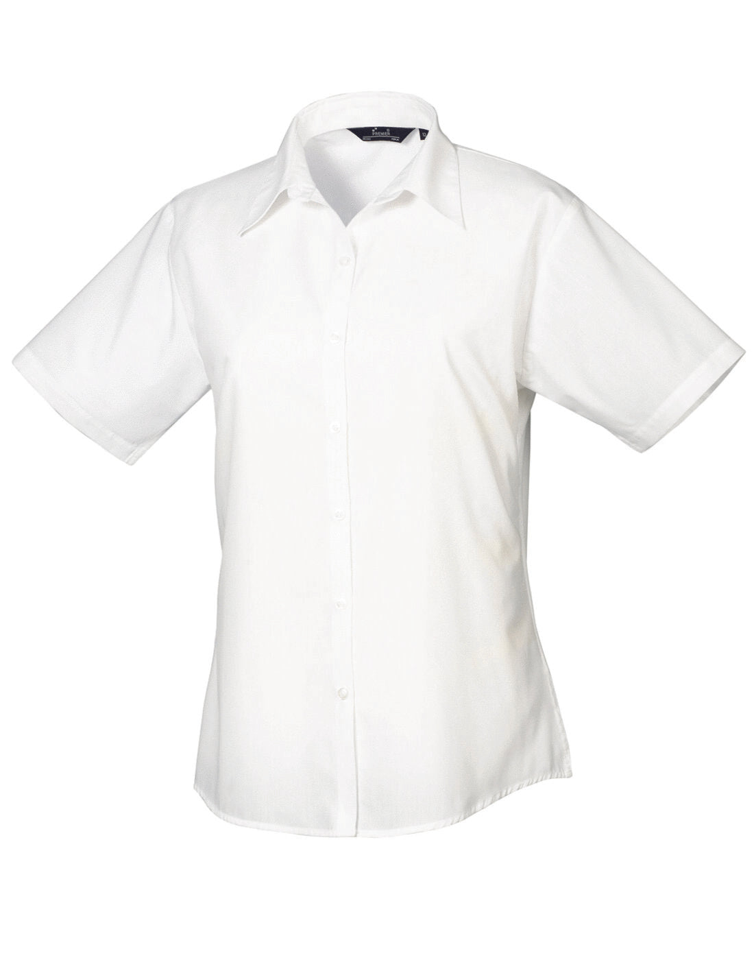 Premier Ladies Short Sleeve Poplin Blouse (cont 1)
