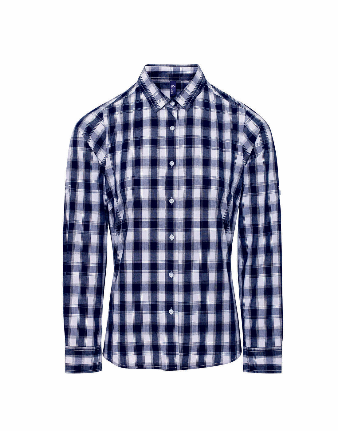 Premier 'Mulligan' Check-Women's Long Sleeve Cotton Shirt