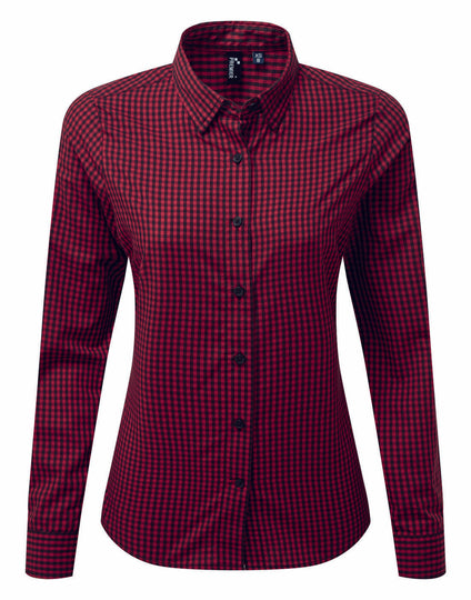 Premier Ladies Maxton Check Long Sleeve Shirt
