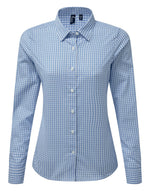 Premier Ladies Maxton Check Long Sleeve Shirt - thumbnail 3