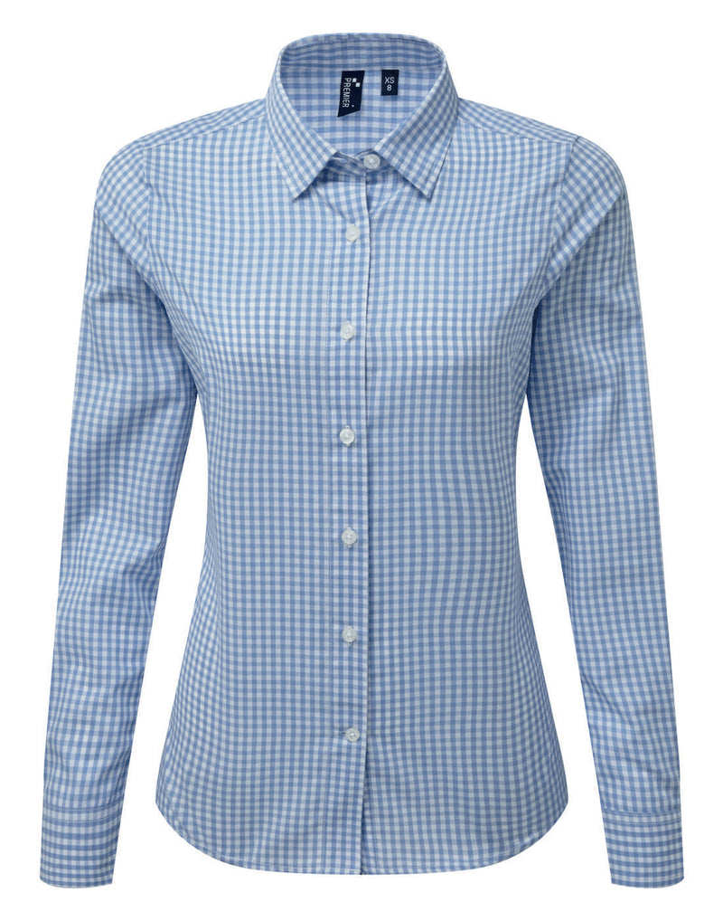 Premier Ladies Maxton Check Long Sleeve Shirt