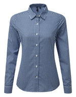Premier Ladies Maxton Check Long Sleeve Shirt - thumbnail 4