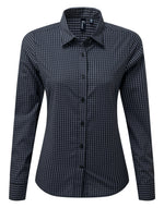 Premier Ladies Maxton Check Long Sleeve Shirt - thumbnail 6