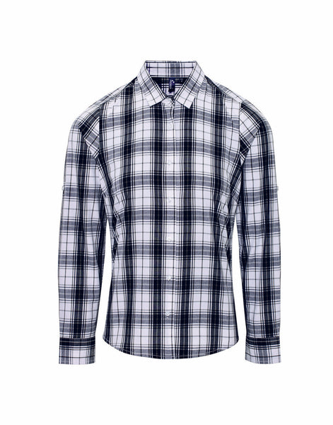 Premier 'Ginmill' Check - Women's Long Sleeve Cotton Shirt
