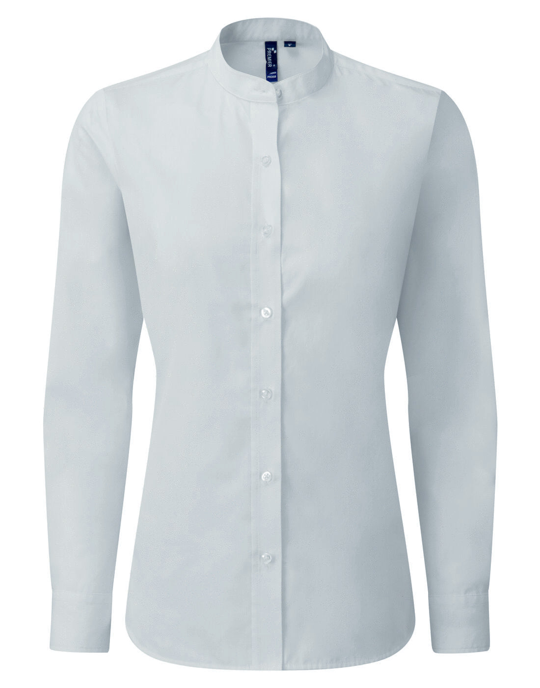 Premier Womens Banded Collar 'Grandad' Shirt
