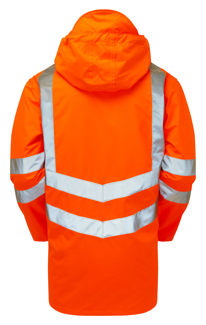 Pulsar Rail Unlined Hi-Vis Storm Coat - PR499 Orange
