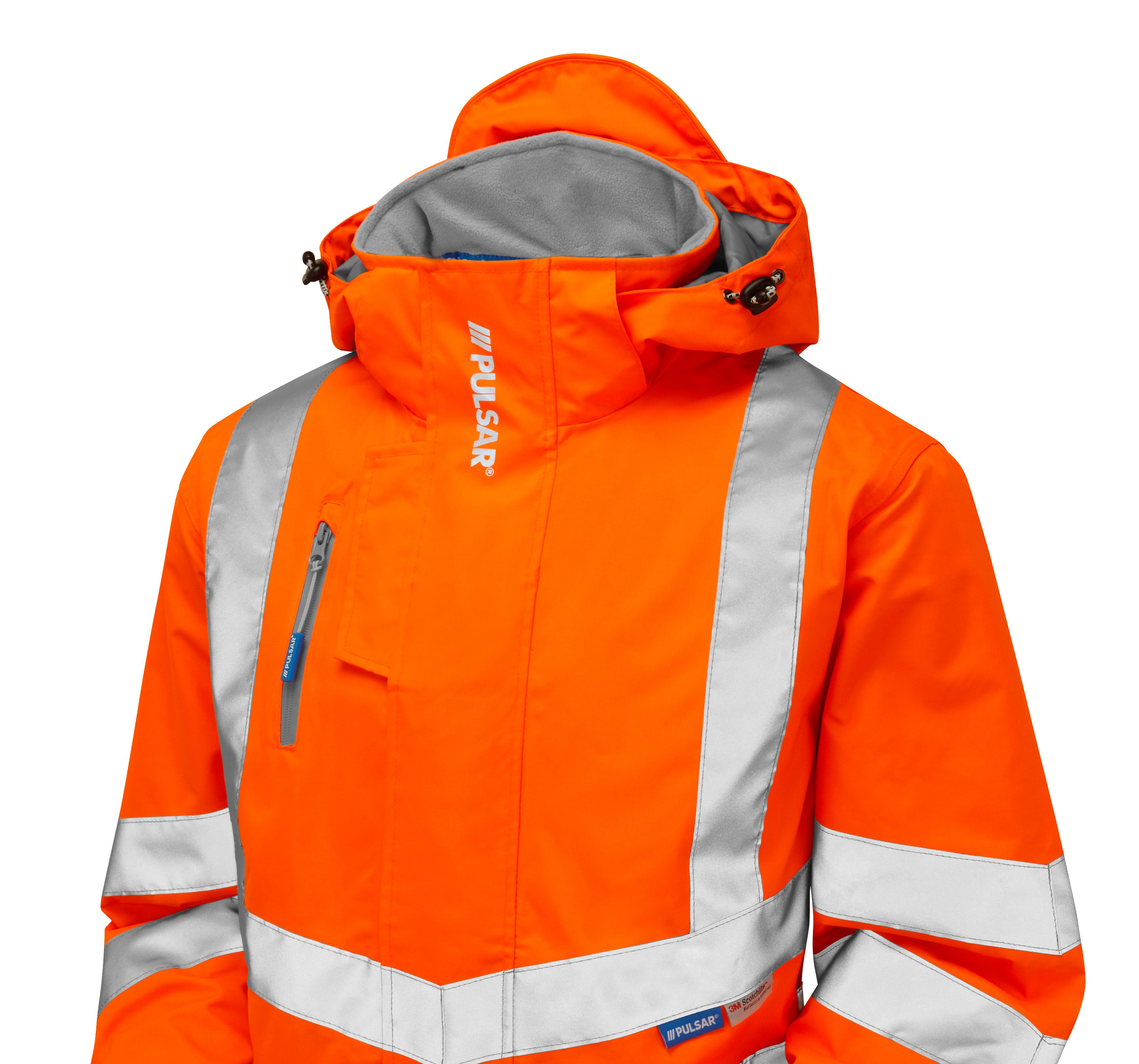 Pulsar Rail Unlined Hi-Vis Storm Coat - PR499 Orange