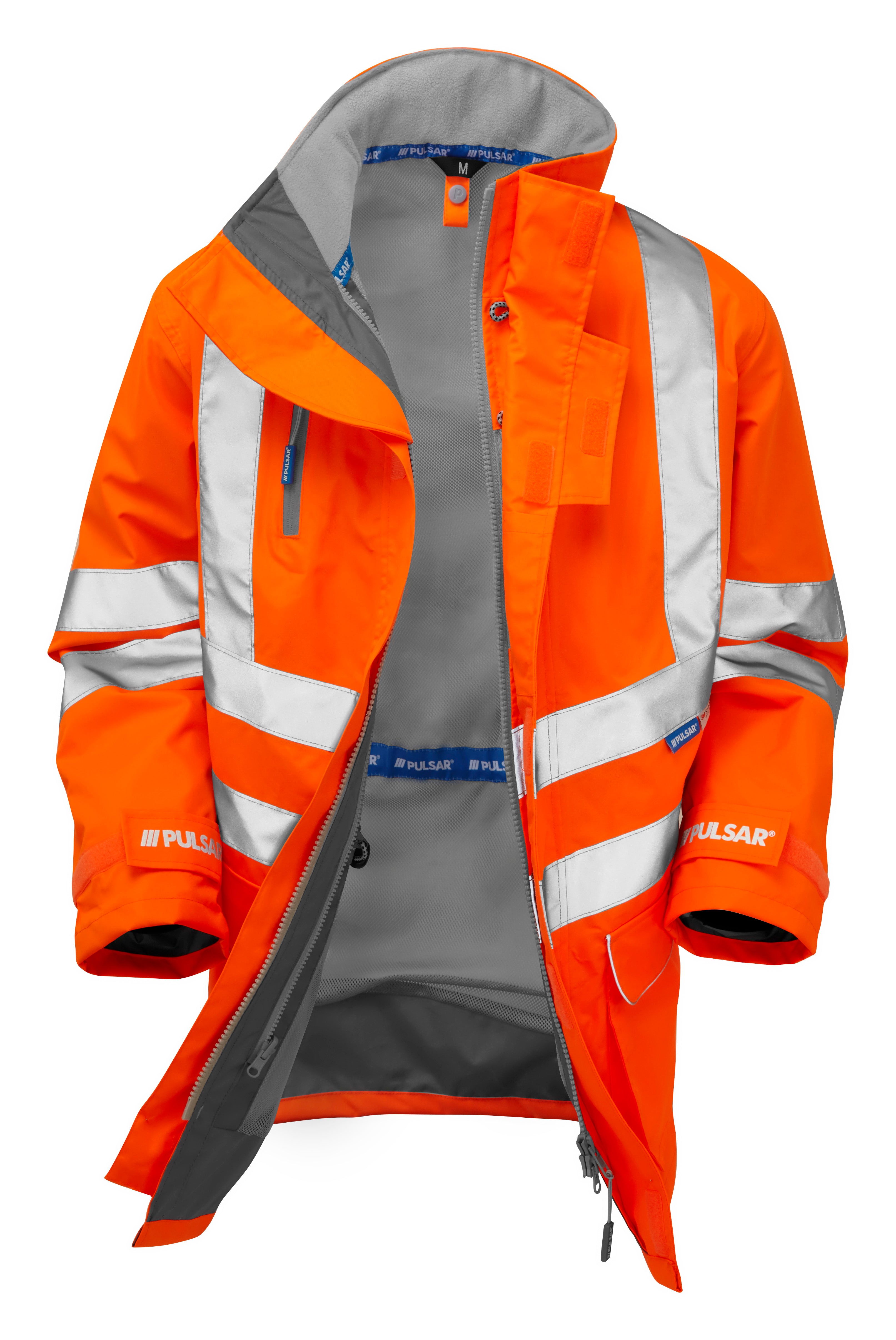 Pulsar Rail Unlined Hi-Vis Storm Coat - PR499 Orange