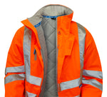 Pulsar Rail Spec Padded Hi-Vis Storm Coat - PR502 - thumbnail 1