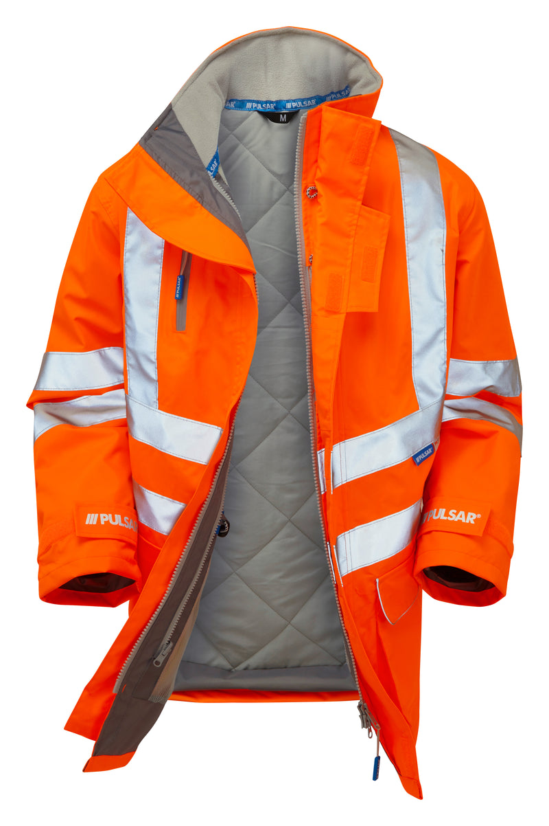 Pulsar Rail Spec Padded Hi-Vis Storm Coat - PR502