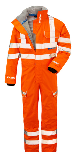 Pulsar Rail Spec Hi-Vis Waterproof Coverall - PR505 Orange
