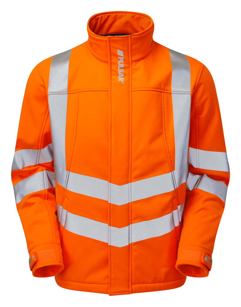 Pulsar Rail Spec Hi-Vis Softshell Jacket - PR535 Orange