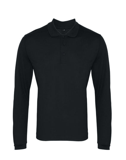 Premier Men's Long Sleeve Coolchecker Pique Polo Shirt