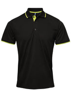Premier Men's Contrast Tipped Coolchecker Polo Two tone Shirt - thumbnail 3