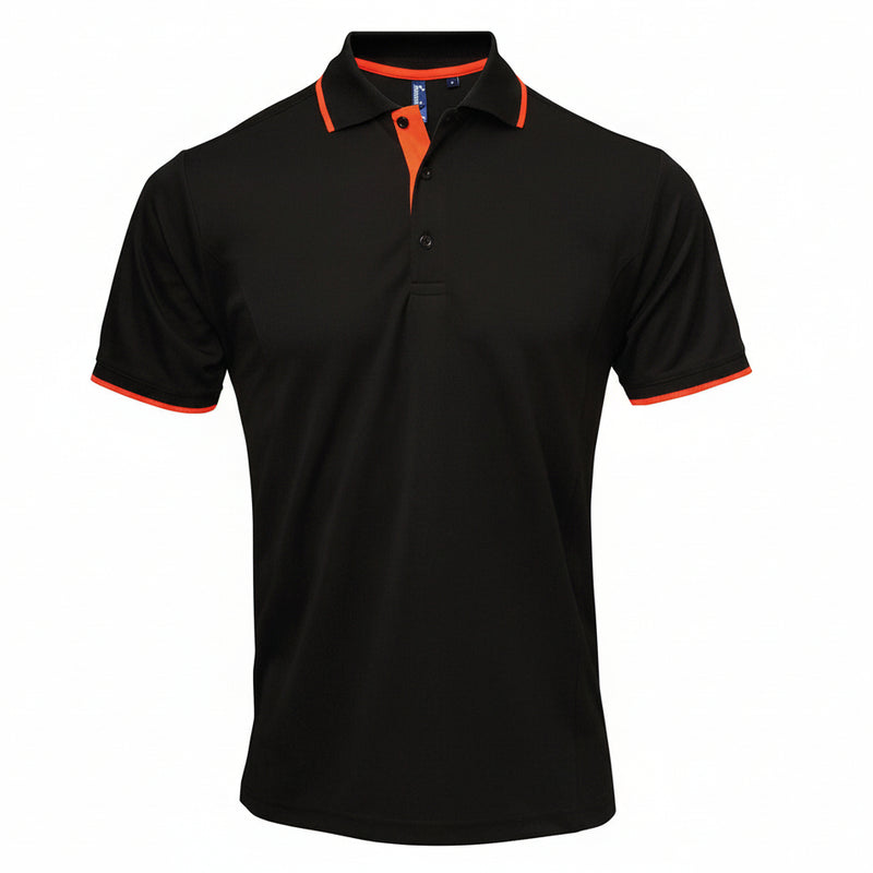 Premier Men's Contrast Tipped Coolchecker Polo Two tone Shirt