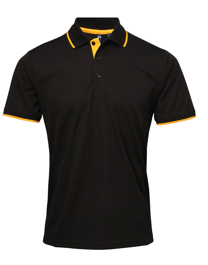 Premier Men's Contrast Tipped Coolchecker Polo Two tone Shirt