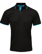 Premier Men's Contrast Tipped Coolchecker Polo Two tone Shirt - thumbnail 9