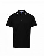 Premier Men's Contrast Tipped Coolchecker Polo Two tone Shirt - thumbnail 10