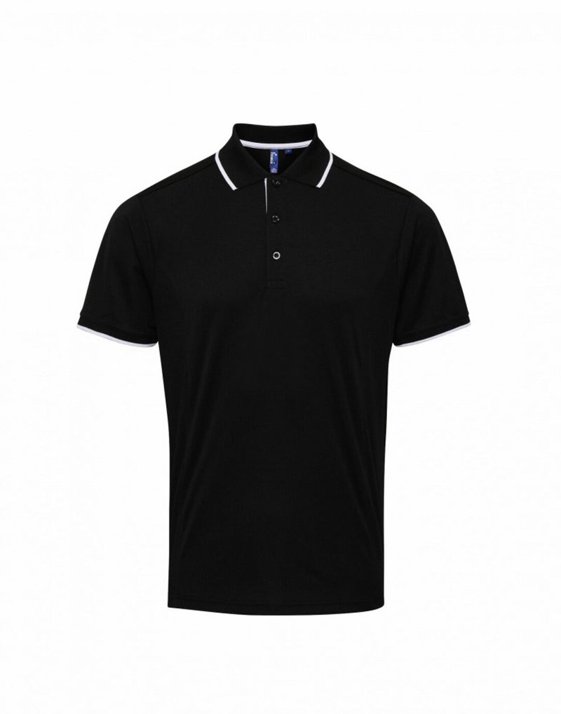 Premier Men's Contrast Tipped Coolchecker Polo Two tone Shirt