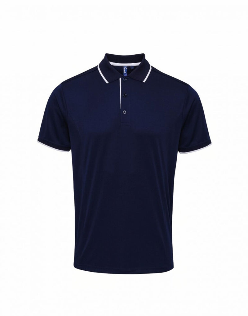 Premier Men's Contrast Tipped Coolchecker Polo Two tone Shirt