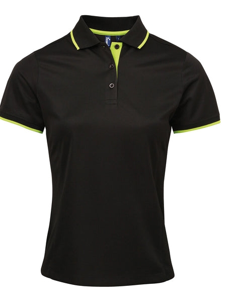 Premier Women's Contrast Tipped Coolchecker Polo