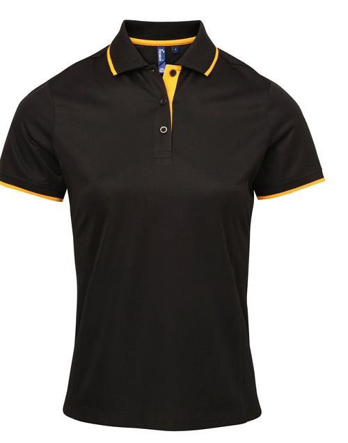 Premier Women's Contrast Tipped Coolchecker Polo