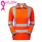 Pulsar Rail Spec Ladies Long Sleeve Hi-Vis Polo Shirt - PR703 - thumbnail 5