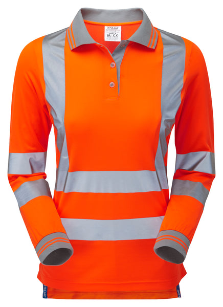 Pulsar Rail Spec Ladies Long Sleeve Polo Shirt - PR703