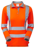 Pulsar Rail Spec Ladies Long Sleeve Hi-Vis Polo Shirt - PR703