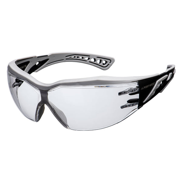 Portwest Supra Plus KN Safety Glasses (PS20) with clear lenses.
