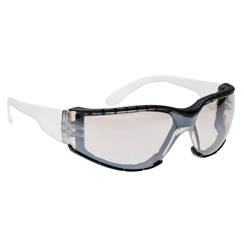 Portwest Wrap Around Plus Spectacles (PS32) with mirrored lenses.