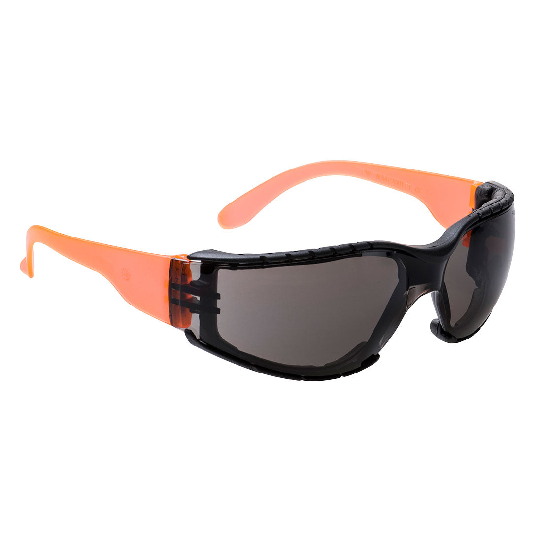 Portwest Wrap Around Plus Spectacles (PS32) with smoke anti-scratch lenses.