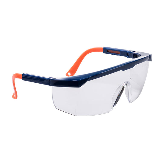 Portwest Classic Safety Plus Spectacles (PS33) with clear lenses.