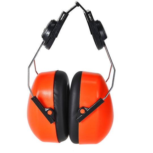 Orange Portwest Endurance HV Clip-on Ear Protector (PS47).