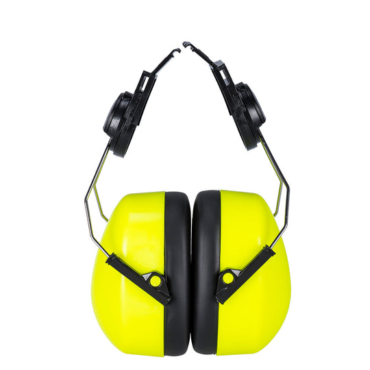 Yellow Portwest Endurance HV Clip-on Ear Protector (PS47).