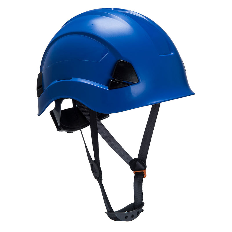 Royal blue Portwest Height Endurance Helmet (PS53) for safety.